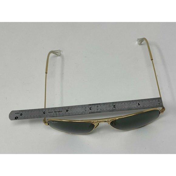 RAY BAN RB3044 SMALL METAL L0207 GOLD AVIATOR SUNGLASSES B&L 3044 G15 - Picture 11 of 12